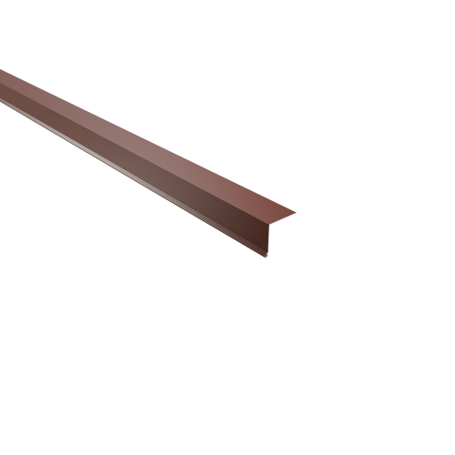 Traufenblech Typ 2 | 95° SONDERKANTTEIL | Stahl 0,50 mm | 60 µm Puramid | RAL 8012 Rotbraun Traufenblech Typ 2 | 95°