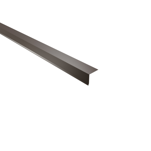 Traufenblech Typ 3 | 100° SONDERKANTTEIL | Stahl 0,50 mm | 25 µm Polyester | RAL 8014 Sepiabraun Traufenblech Typ 3 | 100°