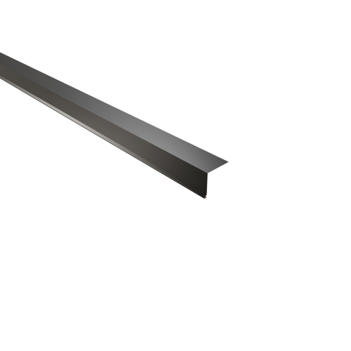 Traufenblech Typ 3 | 100° SONDERKANTTEIL | Stahl 0,50 mm | 25 µm Polyester | RAL 9005 Tiefschwarz Traufenblech Typ 3 | 100°