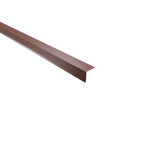 Traufenblech Typ 3 | 100° SONDERKANTTEIL | Stahl 0,63 mm | 25 µm Polyester | RAL 8012 Rotbraun Traufenblech Typ 3 | 100°