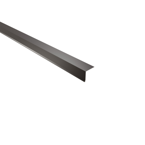Traufenblech Typ 3 | 100° SONDERKANTTEIL | Stahl 0,63 mm | 25 µm Polyester | RAL 8017 Schokoladenbraun Traufenblech Typ 3 | 100°