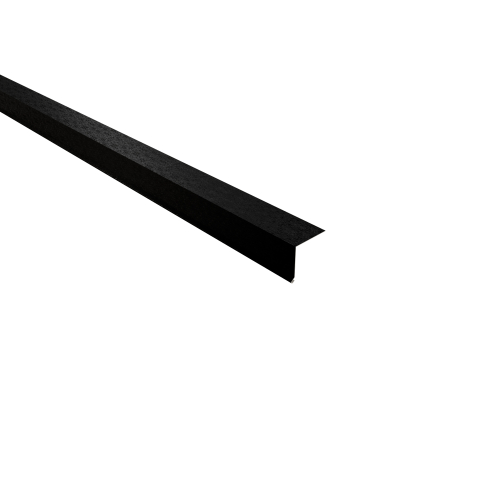 Traufenblech Typ 3 | 100° SONDERKANTTEIL | Stahl 0,50 mm | 80 µm Shimoco | RAL 9005 Tiefschwarz Traufenblech Typ 3 | 100°