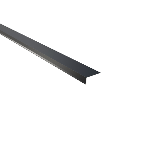 Traufenblech Typ 4 | 90° SONDERKANTTEIL | Stahl 0,63 mm | 25 µm Polyester | RAL 7016 Anthrazitgrau Traufenblech Typ 4 | 90°