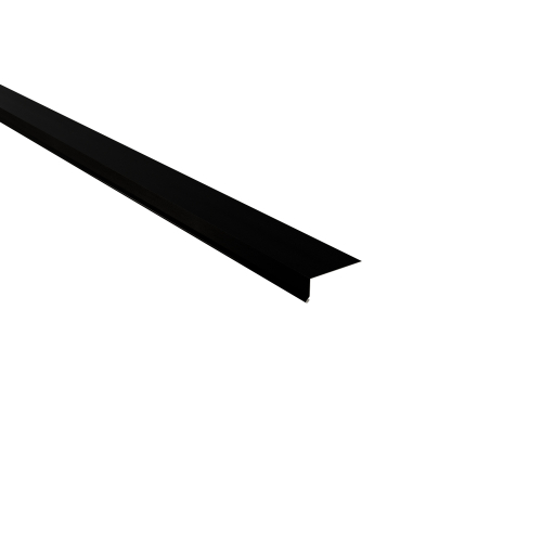 Traufenblech Typ 4 | 90° SONDERKANTTEIL | Stahl 0,50 mm | 35 µm Mattpolyester | 33 Schwarz Traufenblech Typ 4 | 90°