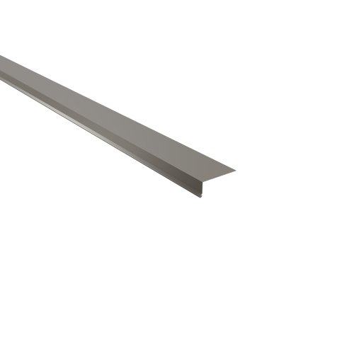 Traufenblech Typ 4 | 90° SONDERKANTTEIL | Aluminium 0,70 mm | 25 µm Polyester | RAL 9007 Graualuminium Traufenblech Typ 4 | 90°