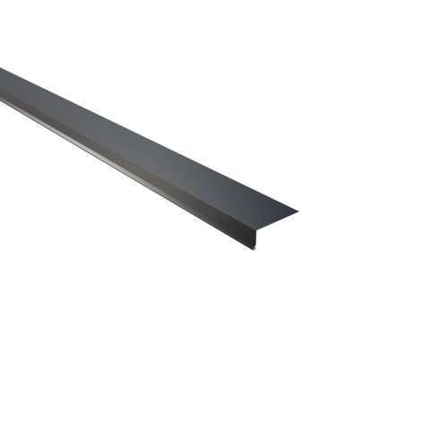 Traufenblech Typ 5 | 95° | SONDERKANTTEIL | Stahl 0,50 mm | 25 µm Polyester | RAL 7016 Anthrazitgrau #1