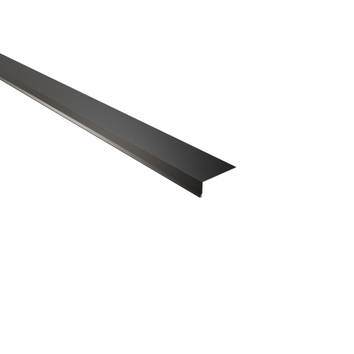 Traufenblech Typ 5 | 95° SONDERKANTTEIL | Stahl 0,50 mm | 25 µm Polyester | RAL 9005 Tiefschwarz Traufenblech Typ 5 | 95°