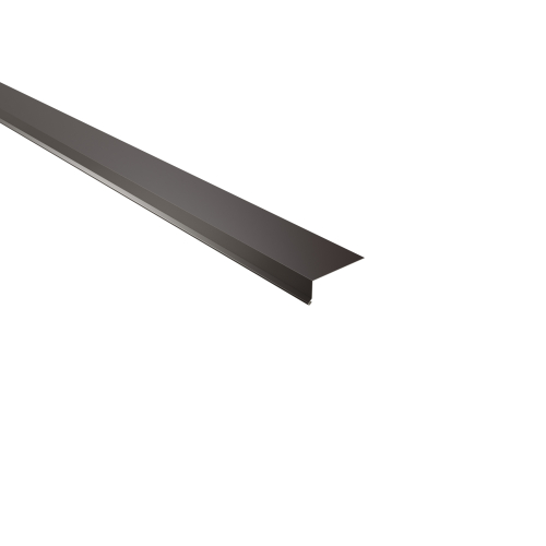 Traufenblech Typ 5 | 95° SONDERKANTTEIL | Stahl 0,63 mm | 25 µm Polyester | RAL 8017 Schokoladenbraun Traufenblech Typ 5 | 95°