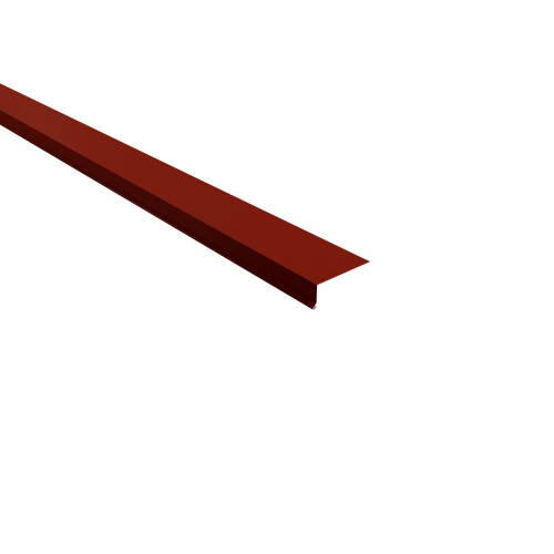 Traufenblech Typ 5 | 95° SONDERKANTTEIL | Stahl 0,50 mm | 35 µm Mattpolyester | 29 Rot Traufenblech Typ 5 | 95°