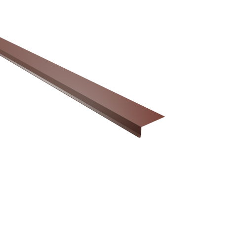 Traufenblech Typ 5 | 95° SONDERKANTTEIL | Stahl 0,50 mm | 60 µm Puramid | RAL 8012 Rotbraun Traufenblech Typ 5 | 95°