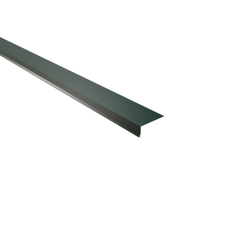 Traufenblech Typ 5 | 95° | SONDERKANTTEIL | Aluminium 0,70 mm | 25 µm Polyester | RAL 6005 Moosgrün #1