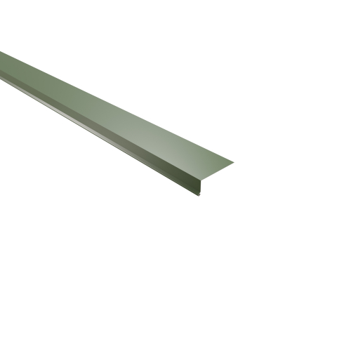 Traufenblech Typ 6 | 100° SONDERKANTTEIL | Stahl 0,50 mm | 25 µm Polyester | RAL 6011 Resedagrün Traufenblech Typ 6 | 100°