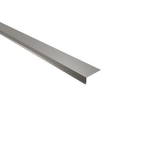 Traufenblech Typ 6 | 100° SONDERKANTTEIL | Stahl 0,50 mm | 25 µm Polyester | RAL 9007 Graualuminium Traufenblech Typ 6 | 100°