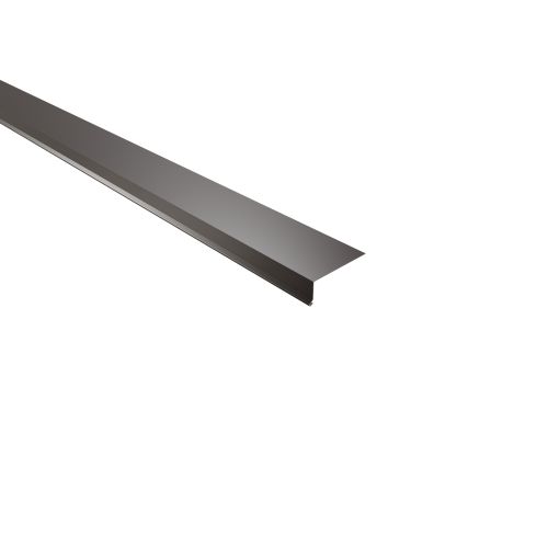Traufenblech Typ 6 | 100° SONDERKANTTEIL | Stahl 0,63 mm | 25 µm Polyester | RAL 8017 Schokoladenbraun Traufenblech Typ 6 | 100°