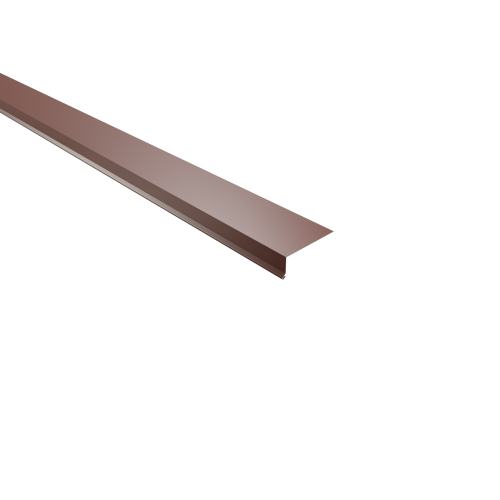 Traufenblech Typ 6 | 100° SONDERKANTTEIL | Stahl 0,50 mm | 60 µm Puramid | RAL 8012 Rotbraun Traufenblech Typ 6 | 100°