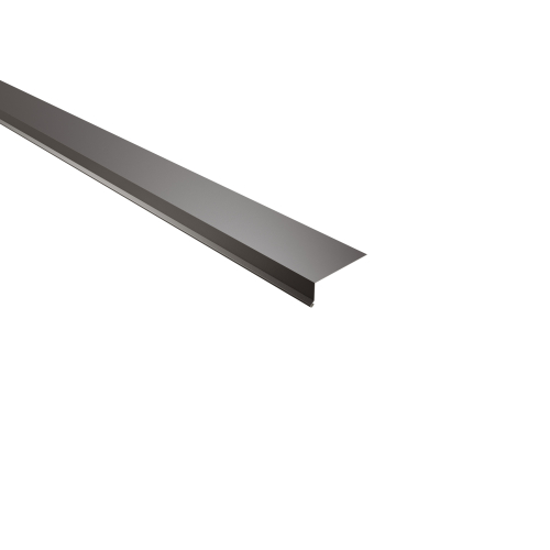 Traufenblech Typ 6 | 100° SONDERKANTTEIL | Stahl 0,50 mm | 60 µm Puramid | RAL 8017 Schokoladenbraun Traufenblech Typ 6 | 100°