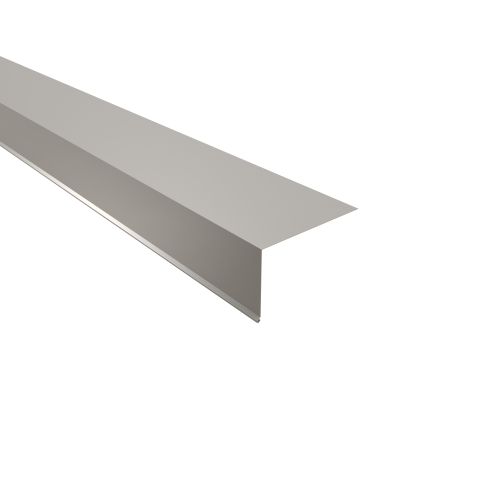 Traufenblech Typ 7 | 95° | SONDERKANTTEIL | Stahl 0,50 mm | 25 µm Polyester | RAL 7035 Lichtgrau #1