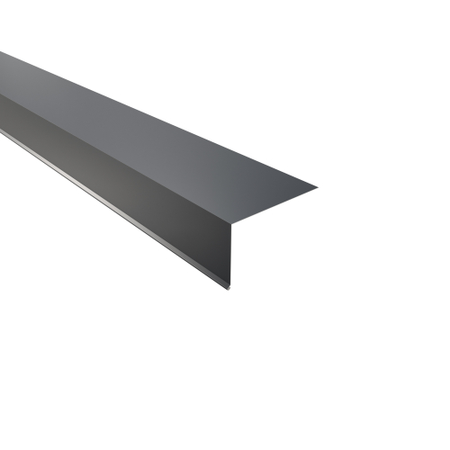 Traufenblech Typ 7 | 95° | SONDERKANTTEIL | Stahl 0,50 mm | 25 µm Polyester | RAL 7016 Anthrazitgrau #1