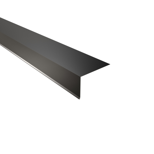 Traufenblech Typ 7 | 95° SONDERKANTTEIL | Stahl 0,50 mm | 25 µm Polyester | RAL 9005 Tiefschwarz Traufenblech Typ 7 | 95°
