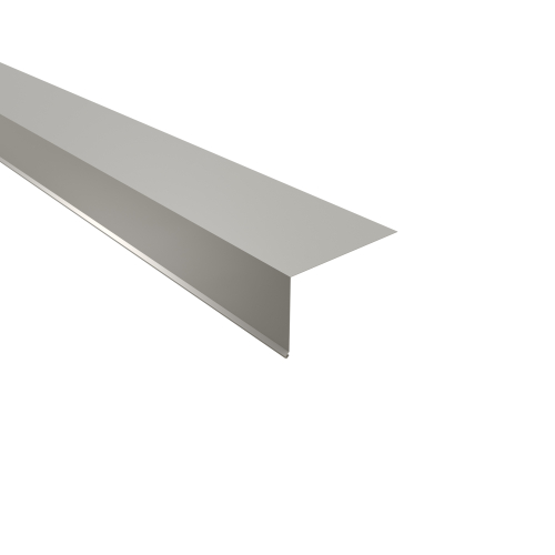 Traufenblech Typ 7 | 95° SONDERKANTTEIL | Stahl 0,50 mm | 25 µm Polyester | RAL 9006 Weißaluminium Traufenblech Typ 7 | 95°