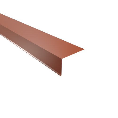 Traufenblech Typ 7 | 95° | SONDERKANTTEIL | Stahl 0,63 mm | 25 µm Polyester | RAL 8004 Kupferbraun #1