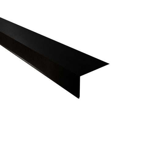 Traufenblech Typ 7 | 95° | SONDERKANTTEIL | Stahl 0,50 mm | 35 µm Mattpolyester | 33 Schwarz #1