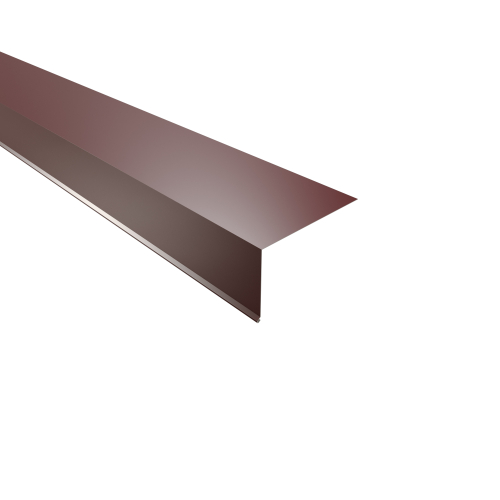 Traufenblech Typ 8 | 100° SONDERKANTTEIL | Stahl 0,50 mm | 25 µm Polyester | RAL 3005 Weinrot Traufenblech Typ 8 | 100°