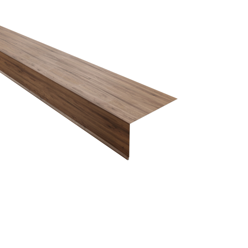 Traufenblech Typ 8 | 100° SONDERKANTTEIL | Stahl 0,50 mm | 35 µm Strukturpolyester | Holzoptik Eiche Traufenblech Typ 8 | 100°