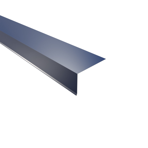 Traufenblech Typ 8 | 100° SONDERKANTTEIL | Stahl 0,50 mm | 25 µm Polyester | RAL 5010 Enzianblau Traufenblech Typ 8 | 100°