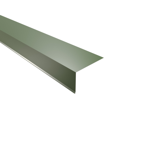 Traufenblech Typ 8 | 100° SONDERKANTTEIL | Stahl 0,50 mm | 25 µm Polyester | RAL 6011 Resedagrün Traufenblech Typ 8 | 100°