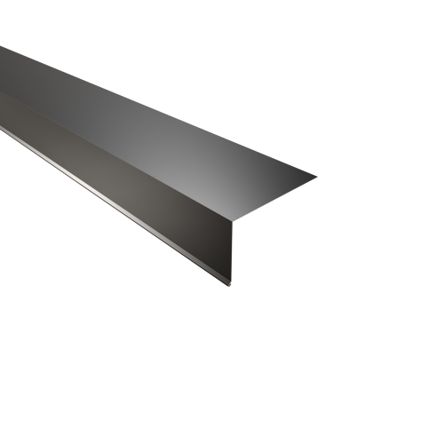 Traufenblech Typ 8 | 100° SONDERKANTTEIL | Stahl 0,50 mm | 25 µm Polyester | RAL 9005 Tiefschwarz Traufenblech Typ 8 | 100°
