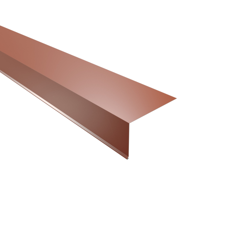 Traufenblech Typ 8 | 100° SONDERKANTTEIL | Stahl 0,63 mm | 25 µm Polyester | RAL 8004 Kupferbraun Traufenblech Typ 8 | 100°