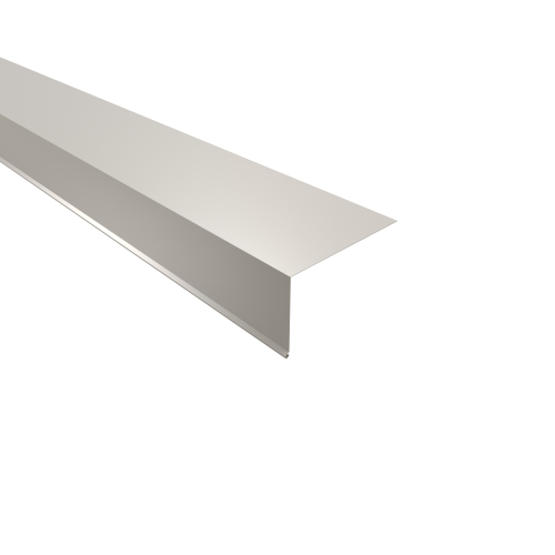 Traufenblech Typ 8 | 100° SONDERKANTTEIL | Stahl 0,63 mm | 25 µm Polyester | RAL 9010 Reinweiß Traufenblech Typ 8 | 100°