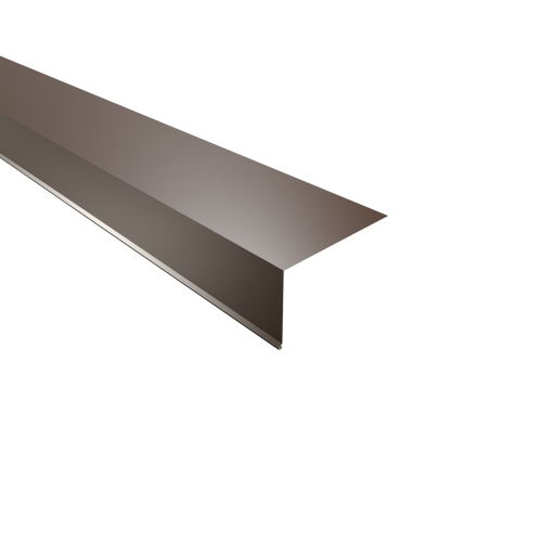 Traufenblech Typ 8 | 100° SONDERKANTTEIL | Stahl 0,75 mm | 25 µm Polyester | RAL 8011 Nussbraun Traufenblech Typ 8 | 100°