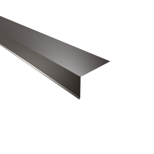 Traufenblech Typ 8 | 100° SONDERKANTTEIL | Stahl 0,75 mm | 25 µm Polyester | RAL 8017 Schokoladenbraun Traufenblech Typ 8 | 100°