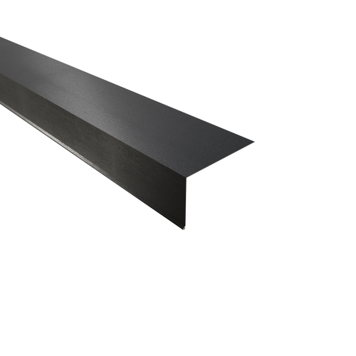 Traufenblech Typ 8 | 100° SONDERKANTTEIL | Stahl 0,50 mm | 35 µm Mattpolyester | 23 Dunkelgrau Traufenblech Typ 8 | 100°