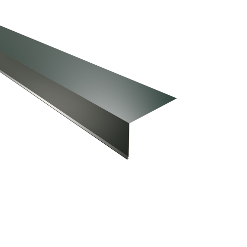Traufenblech Typ 8 | 100° SONDERKANTTEIL | Aluminium 0,70 mm | 25 µm Polyester | RAL 6005 Moosgrün Traufenblech Typ 8 | 100°