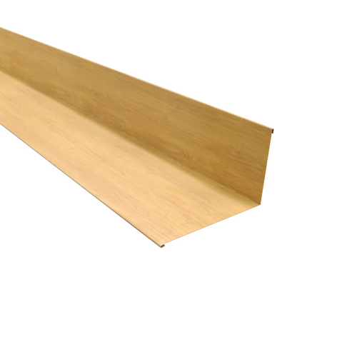 Wandanschluss | 95° 2000 mm | Stahl 0,50 mm | 35 µm Strukturpolyester | Holzoptik Ahorn Wandanschluss | 95°