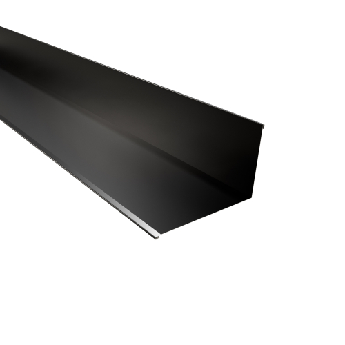 Wandanschluss | 95° 2000 mm | Stahl 0,50 mm | 25 µm Polyester | RAL 9005 Tiefschwarz Wandanschluss | 95°