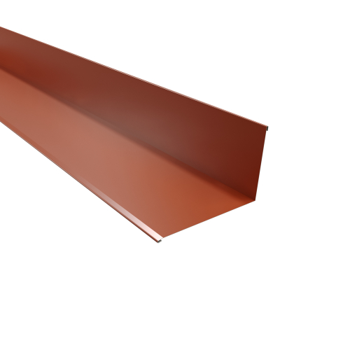 Wandanschluss | 95° 2000 mm | Stahl 0,63 mm | 25 µm Polyester | RAL 8004 Kupferbraun Wandanschluss | 95°