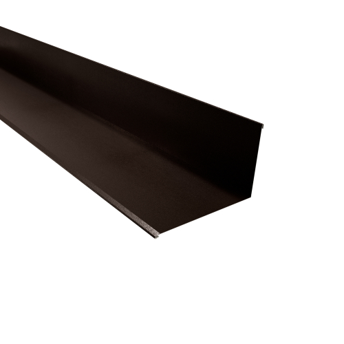 Wandanschluss | 95° 2000 mm | Stahl 0,50 mm | 35 µm Mattpolyester | 32 Dunkelbraun Wandanschluss | 95°