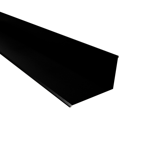 Wandanschluss | 95° 2000 mm | Stahl 0,50 mm | 35 µm Mattpolyester | 33 Schwarz Wandanschluss | 95°