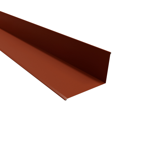 Wandanschluss | 95° 2000 mm | Stahl 0,50 mm | 35 µm Mattpolyester | 75 Ziegelrot Wandanschluss | 95°