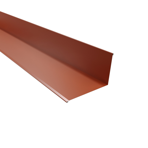 Wandanschluss | 95° 2000 mm | Stahl 0,50 mm | 60 µm Puramid | RAL 8004 Kupferbraun Wandanschluss | 95°