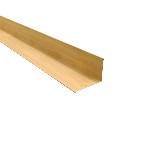 Wandanschluss Typ 1 | 90° SONDERKANTTEIL | Stahl 0,50 mm | 35 µm Strukturpolyester | Holzoptik Ahorn Wandanschluss Typ 1 | 90°