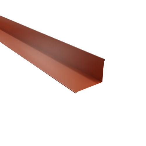 Wandanschluss Typ 1 | 90° SONDERKANTTEIL | Stahl 0,50 mm | 25 µm Polyester | RAL 8004 Kupferbraun Wandanschluss Typ 1 | 90°
