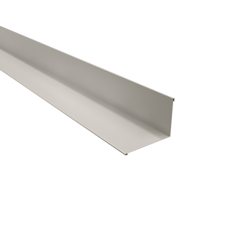 Wandanschluss Typ 1 | 90° SONDERKANTTEIL | Stahl 0,50 mm | 25 µm Polyester | RAL 9010 Reinweiß Wandanschluss Typ 1 | 90°