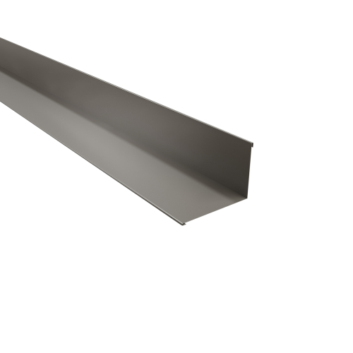 Wandanschluss Typ 1 | 90° SONDERKANTTEIL | Stahl 0,50 mm | 25 µm Polyester | RAL 9007 Graualuminium Wandanschluss Typ 1 | 90°