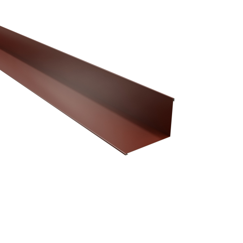 Wandanschluss Typ 1 | 90° SONDERKANTTEIL | Stahl 0,63 mm | 25 µm Polyester | RAL 8012 Rotbraun Wandanschluss Typ 1 | 90°