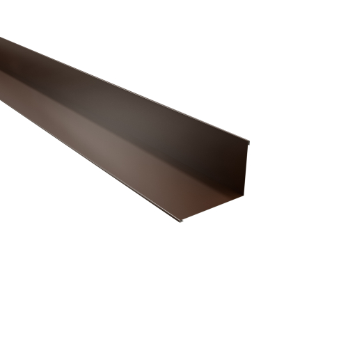 Wandanschluss Typ 1 | 90° SONDERKANTTEIL | Stahl 0,75 mm | 25 µm Polyester | RAL 8011 Nussbraun Wandanschluss Typ 1 | 90°